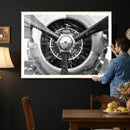 Vintage Propeller Plane Wall Art Canvas Print, Black and by MyGreatCanvas | Canvas Wall Art Prints | Photo Prints & Wall Decor