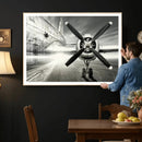 Vintage Airplane Wall Art Canvas Print, Black and White by MyGreatCanvas | Canvas Wall Art Prints | Photo Prints & Wall Decor