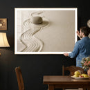 Zen Garden Stone Sand Canvas | Japanese Rock Garden Wall Art by MyGreatCanvas | Canvas Wall Art Prints | Photo Prints & Wall Decor