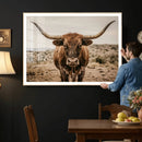 Texas Longhorn Bull Wall Art Canvas Print, Western Farmhouse by MyGreatCanvas | Canvas Wall Art Prints | Photo Prints & Wall Decor