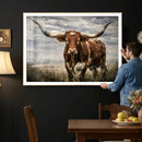 Texas Longhorn Canvas Wall Art Western Bull Desert Moody by MyGreatCanvas | Canvas Wall Art Prints | Photo Prints & Wall Decor