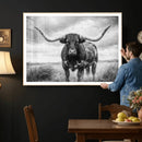 Texas Longhorn Canvas Wall Art Western Bull Desert Moody by MyGreatCanvas | Canvas Wall Art Prints | Photo Prints & Wall Decor