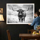 Texas Longhorn Canvas Wall Art Western Bull Desert Moody by MyGreatCanvas | Canvas Wall Art Prints | Photo Prints & Wall Decor