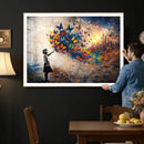 Banksy Girl Wall Art Canvas Print for Living Room Decor by MyGreatCanvas | Canvas Wall Art Prints | Photo Prints & Wall Decor
