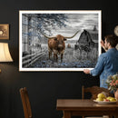 Texas Longhorn Canvas Wall Art, Rustic Farm Barn Bluebonnet by MyGreatCanvas | Canvas Wall Art Prints | Photo Prints & Wall Decor