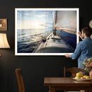 Sailboat Wall Art Canvas Print, Ocean Sunset Sailing Framed by MyGreatCanvas | Canvas Wall Art Prints | Photo Prints & Wall Decor