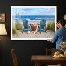 Large Beach Canvas Wall Art Coastal Adirondack Chairs Ocean by MyGreatCanvas | Canvas Wall Art Prints | Photo Prints & Wall Decor