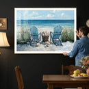 Beach Canvas Wall Art Coastal Adirondack Chairs Ocean by MyGreatCanvas | Canvas Wall Art Prints | Photo Prints & Wall Decor