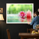 Zen Lotus Candle Canvas Wall Art Pink Spa Meditation by MyGreatCanvas | Canvas Wall Art Prints | Photo Prints & Wall Decor