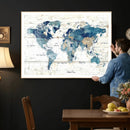 Watercolor World Map Canvas Wall Art Print – Abstract by MyGreatCanvas | Canvas Wall Art Prints | Photo Prints & Wall Decor