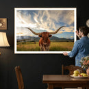 Texas Longhorn Canvas Wall Art – Majestic Triptych Animal by MyGreatCanvas | Canvas Wall Art Prints | Photo Prints & Wall Decor