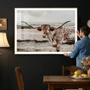 Texas Longhorn Canvas Wall Art Print – Majestic Western by MyGreatCanvas | Canvas Wall Art Prints | Photo Prints & Wall Decor