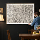 Abstract Horse Sketch Wall Art | Ready to Hang and Framed |