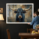 Texas Western Wall Art Canvas Print - Abstract Cow Longhorn by MyGreatCanvas | Canvas Wall Art Prints | Photo Prints & Wall Decor
