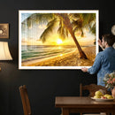 Beach Sunset Canvas Wall Art Print - Tropical Beach Canvas by MyGreatCanvas | Canvas Wall Art Prints | Photo Prints & Wall Decor