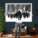 Bison Herd in Snow Wall Art Canvas Print | Rustic Western by MyGreatCanvas | Canvas Wall Art Prints | Photo Prints & Wall Decor