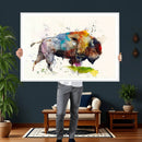 Abstract Buffalo Wall Art, Western Watercolor Bison Canvas by MyGreatCanvas | Canvas Wall Art Prints | Photo Prints & Wall Decor