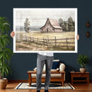 Rustic Farmhouse Barn Wall Art | 3-Panel Framed Gallery Wrap