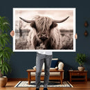 Scottish Cow Longhorn Wall Art Canvas Print