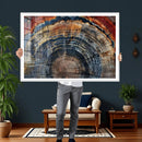 Abstract Tree Ring Wall Art Canvas Print – Colorful Framed