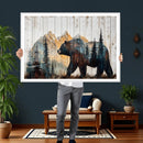 Rustic Bear Wall Art - Grizzly 399 Bear Wall Art - Mountain