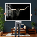 Longhorn Cattle Wall Art Canvas Print – Framed Texas Ranch by MyGreatCanvas | Canvas Wall Art Prints | Photo Prints & Wall Decor