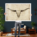 Longhorn Skull Wall Art Canvas Print – Rustic Western by MyGreatCanvas | Canvas Wall Art Prints | Photo Prints & Wall Decor