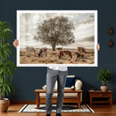 Texas Longhorn Cattle Wall Art, Rustic Western Ranch Canvas by MyGreatCanvas | Canvas Wall Art Prints | Photo Prints & Wall Decor