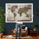 World Map Canvas Print – Framed Detailed Map of the World by MyGreatCanvas | Canvas Wall Art Prints | Photo Prints & Wall Decor