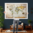 Personalized World Map Canvas Print – Colorful Watercolor by MyGreatCanvas | Canvas Wall Art Prints | Photo Prints & Wall Decor