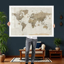 Detailed World Map Wall Art Canvas Print by MyGreatCanvas | Canvas Wall Art Prints | Photo Prints & Wall Decor