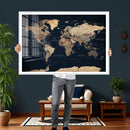 World Map Canvas Print – Detailed Map of the World Wall Art by MyGreatCanvas | Canvas Wall Art Prints | Photo Prints & Wall Decor