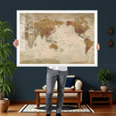 Vintage Detailed World Map Wall Art Canvas Print – Antique by MyGreatCanvas | Canvas Wall Art Prints | Photo Prints & Wall Decor