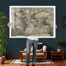 World Map Canvas Print – Detailed Map of the World Wall Art