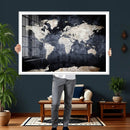 Vintage World Map Canvas Wall Art – Antique Triptych Map