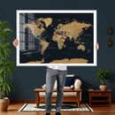Framed Large World Map Wall Art Canvas Print – Stunning by MyGreatCanvas | Canvas Wall Art Prints | Photo Prints & Wall Decor