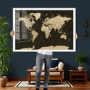 World Map Canvas Print – Framed World Map Wall Art for