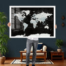 World Map Canvas Print – Framed Push Pin Wall Art, Color by MyGreatCanvas | Canvas Wall Art Prints | Photo Prints & Wall Decor