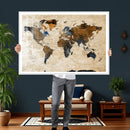 World Map Canvas Print – Framed Travel Map Wall Art for by MyGreatCanvas | Canvas Wall Art Prints | Photo Prints & Wall Decor
