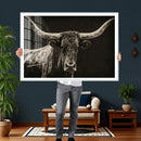Vintage Texas Longhorn Bull Wall Art Canvas Print, Cow by MyGreatCanvas | Canvas Wall Art Prints | Photo Prints & Wall Decor