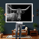 Texas Longhorn Bull Wall Art Canvas Print, Cow Portrait Wall by MyGreatCanvas | Canvas Wall Art Prints | Photo Prints & Wall Decor