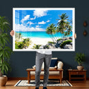 Barbados Beach Wall Art Canvas Print, Palm Tree Ocean by MyGreatCanvas | Canvas Wall Art Prints | Photo Prints & Wall Decor