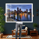 Boston Wall Art Canvas Print, Boston City Downtown Night by MyGreatCanvas | Canvas Wall Art Prints | Photo Prints & Wall Decor