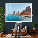 Chicago Wall Art Canvas Print, Chicago City Downtown Night by MyGreatCanvas | Canvas Wall Art Prints | Photo Prints & Wall Decor