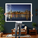 Chicago Wall Art Canvas Print - Chicago City Downtown Night by MyGreatCanvas | Canvas Wall Art Prints | Photo Prints & Wall Decor