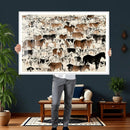 Farmhouse Animals Horse Longhorn Cow Wall Art Canvas Print - by MyGreatCanvas | Canvas Wall Art Prints | Photo Prints & Wall Decor