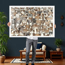 Abstract Longhorn Wall Art Canvas Print - Cow Animal Drawing by MyGreatCanvas | Canvas Wall Art Prints | Photo Prints & Wall Decor