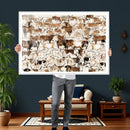 Large Longhorn Wall Art Canvas Print - Abstract Cow Animal by MyGreatCanvas | Canvas Wall Art Prints | Photo Prints & Wall Decor
