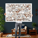 Abstract Longhorn Herd Wall Art Canvas Print - Abstract by MyGreatCanvas | Canvas Wall Art Prints | Photo Prints & Wall Decor