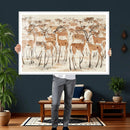 Gazelle Wall Art Canvas Print - Abstract Antelope Wall Art by MyGreatCanvas | Canvas Wall Art Prints | Photo Prints & Wall Decor
